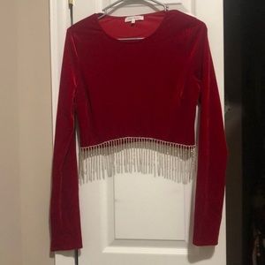 Velvet crop top